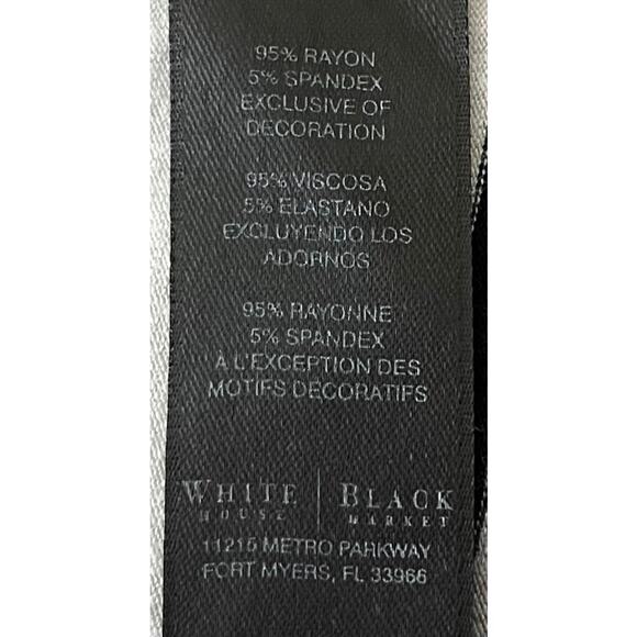 WHBM SHORT SLV, PULL-OVER, CREW NECK, TUNIC TOP, WOMENS, M, WHITE/BLACK STRIPES - Picture 10 of 11